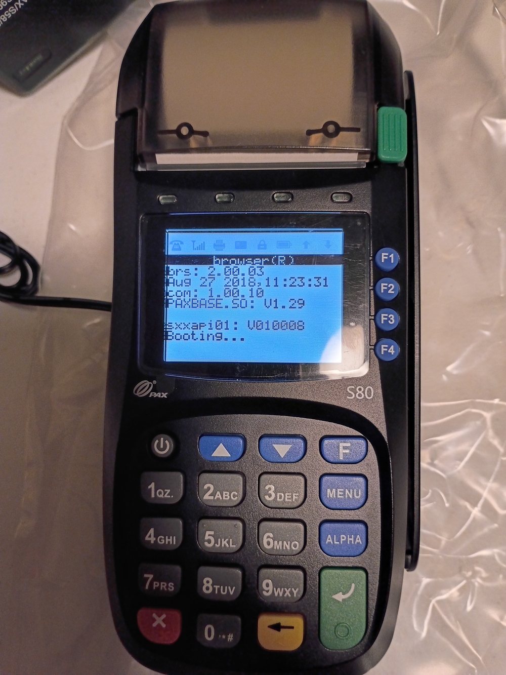 S80 Black Portable Card Terminal with Printer